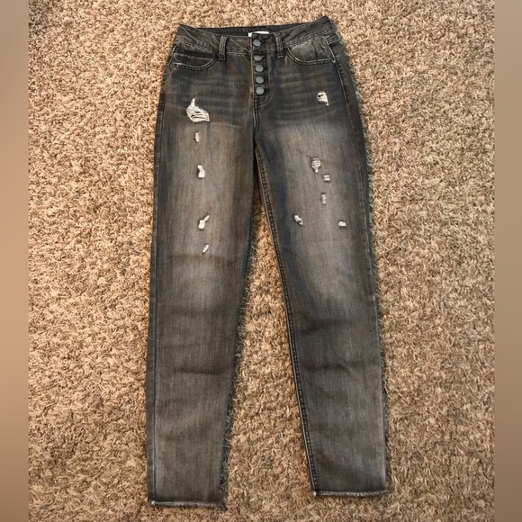 Ivy + Main button high waist distressed skinny jeans - Picture 12 of 12